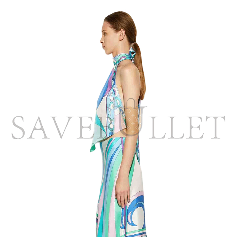 PUCCI PRINTED SILK MIDI SKIRT 4HRW184H731036